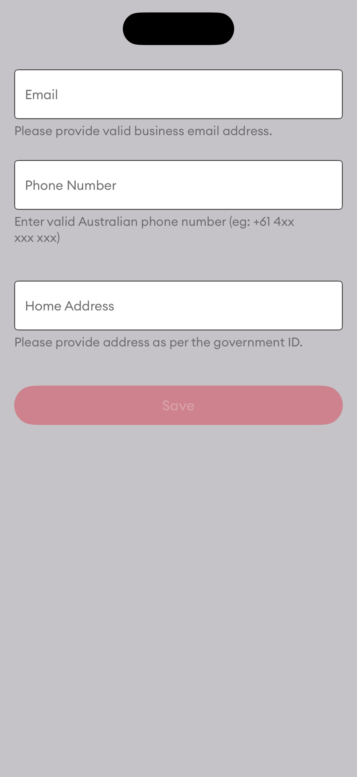 iOS | Text field | Made with Supernova