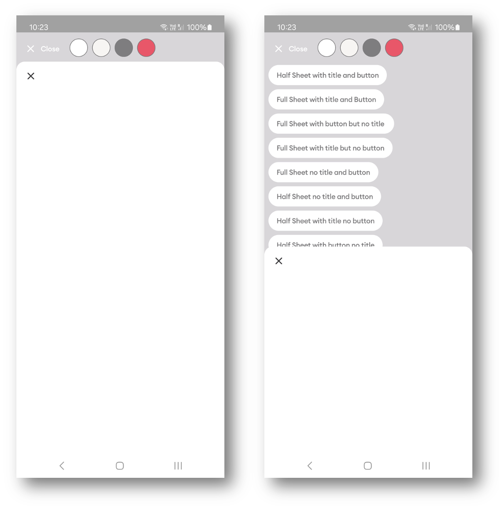 Android | Sheet | Made with Supernova