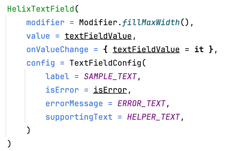 Android | Text field | Made with Supernova